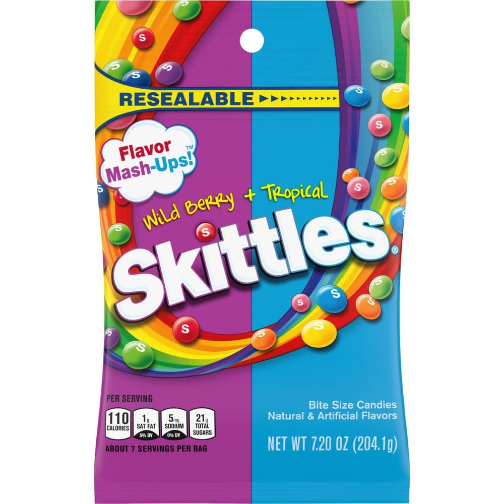 Skittles Wild Berry and Tropical Flavour Mash-Ups Candy 204 g