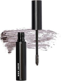e.l.f. Wow Brow Gel, Volumizing, Buildable, Wax-Gel Hybrid, Creates Full, Voluminous-Looking Brows, Locks Brow Hairs In Place, Deep Brown, Fiber-Infused 3.5g