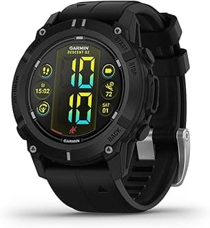 Descent G2 Dive Computer Smartwatch, AMOLED Touchscreen Display, 10-Day Battery Life, Multiple Dive Modes, Black