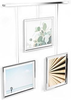 Umbra Exhibit Set of Three 8x10 Picture Frames, Chrome, Steel, Grey