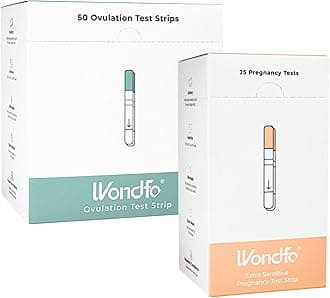 Wondfo Ovulation Test Strips [50 Packs] - Early Result Pregnancy Test Strips [25 Packs]