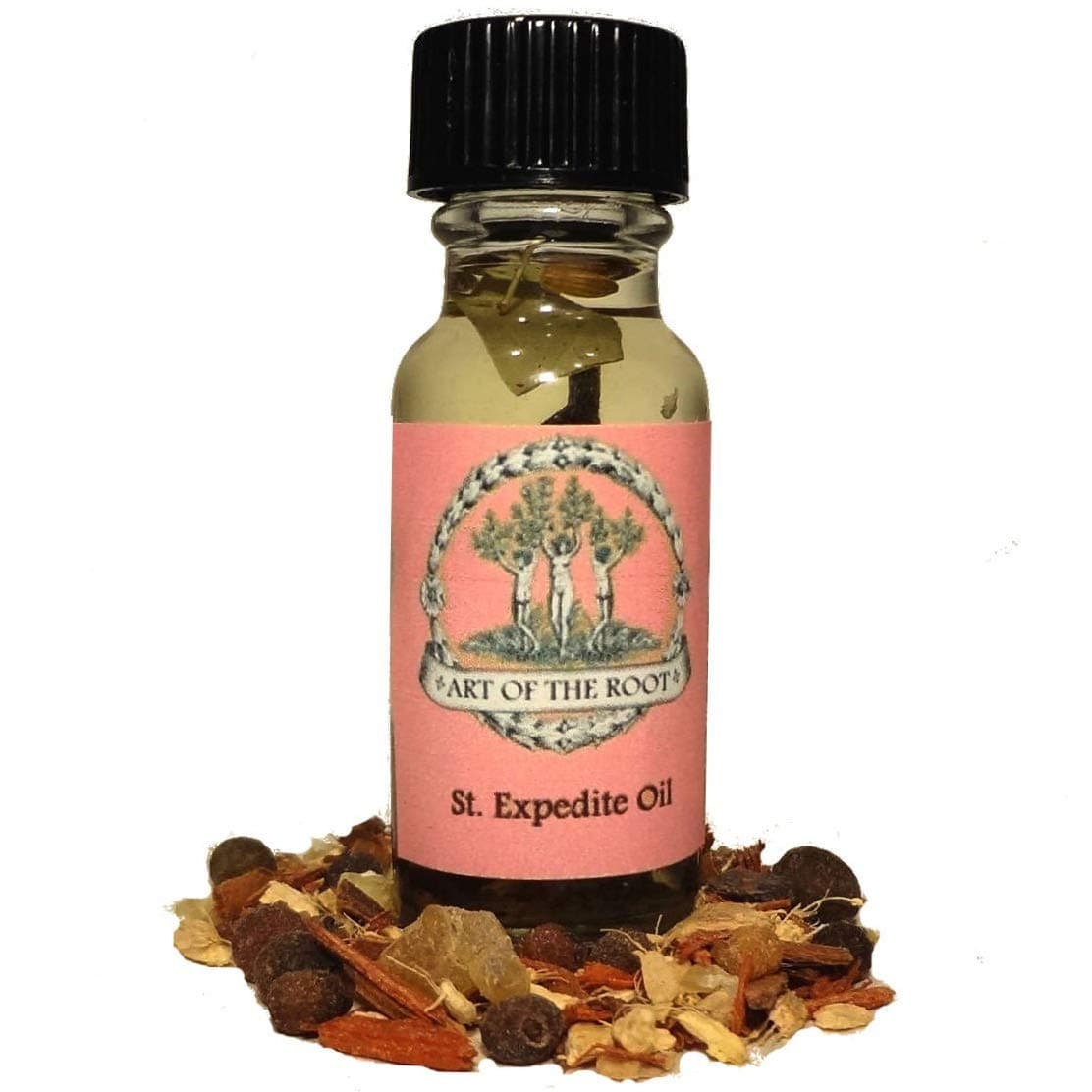 St. Expedite Oil 1/2 oz Handmade with Herbs & Essential Oils for Petitions & Invocations, for Hoodoo Voodoo Wicca Pagan Magick Rituals