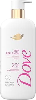 Dove Serum Body Wash Skin Replenish smooths skin with Niacinamide & BHA Serum 18.5 Fl Oz
