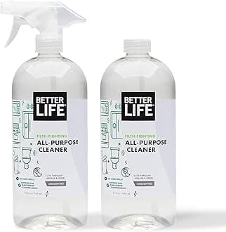 Better Life All Purpose Cleaner - Multipurpose Home and Kitchen Cleaning Spray for Glass, Countertops, Appliances, Upholstery & More - Multi-surface Spray Cleaner - 32oz (Pack of 2) Unscented