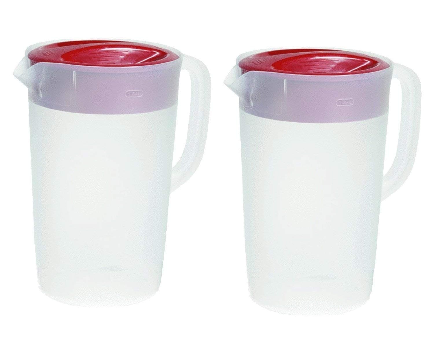 1 Gallon Servin' Saver Pitcher (Set of 2), 1, Red