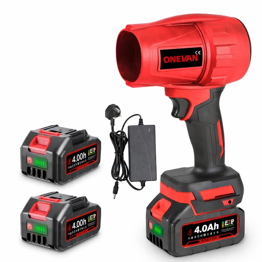 – Turbo Jet Blower Cordless Leaf Blower - Brushless Mini Air Blower, Max Blowing Force 1.2kg, 358 MPH Airspeed 28000RPM, with 2x4.5Ah Battery Handheld Leaf Blower for Blowing Leaves and Dust