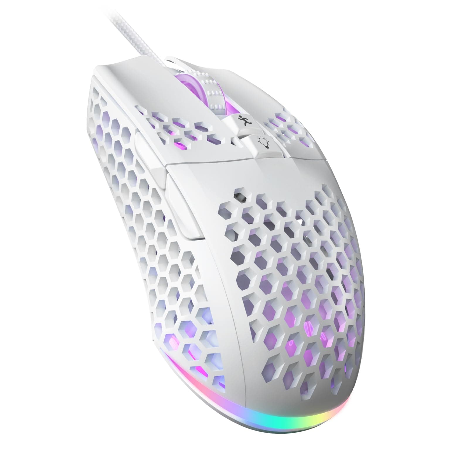 - SM900 Gaming Mouse Wired with RGB,Adjustable 12800 DPI Wired Gaming Mouse with Side Buttons,Computer Mouse for Laptop/PC,White