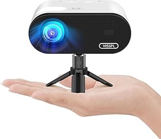 Mini Projector with WiFi and Bluetooth, Full HD 1080P Projector, Portable Outdoor Projector with Tripod, Home Theater Movie Phone Projector Compatible with Android/iOS/Windows/TV Stick/HDMI/USB
