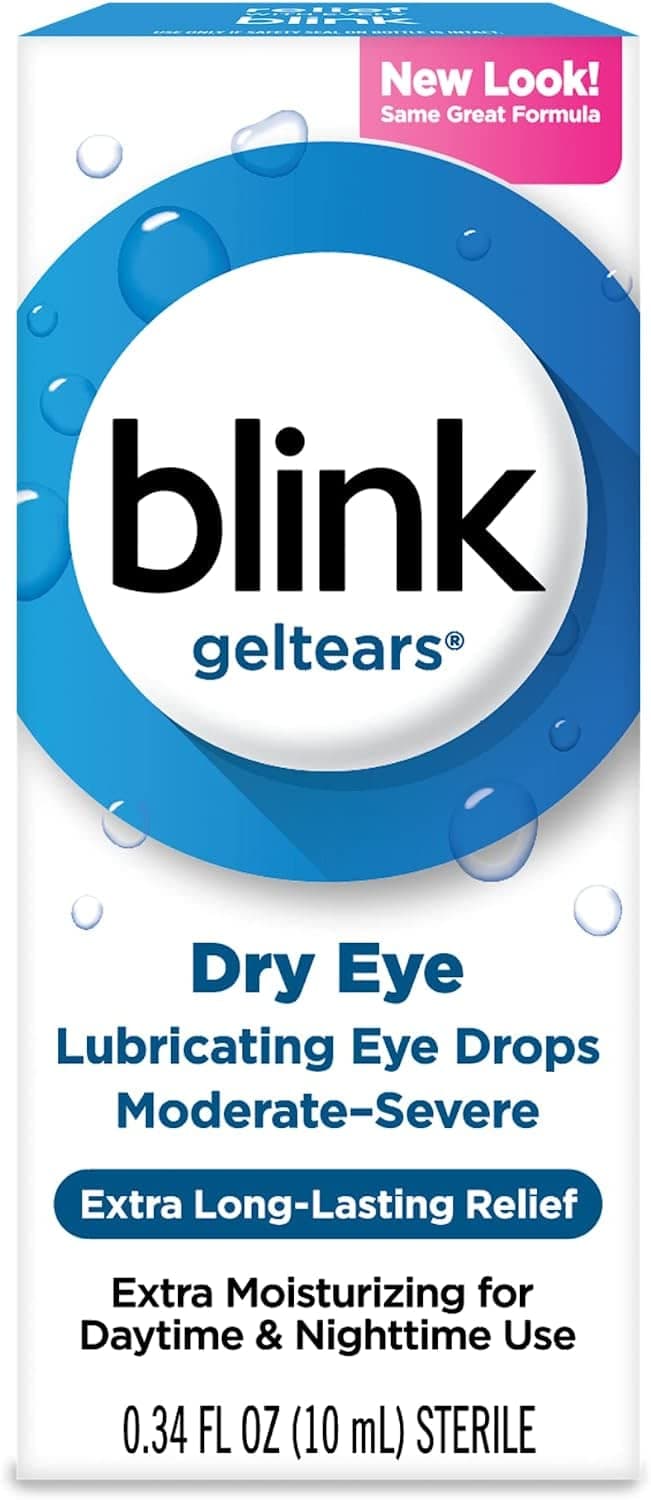 Blink Gel Tears Lubricating Eye Drops 0.34 oz (Pack of 2)