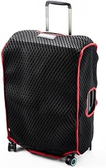 Diamond - Luggage Protector Suitcase Cover Mesh Sleeve - Travel Bag & Suitcase Accessories, Bump & Scratch Resistant, TSA/Security Dial Lock - Red Suitcase Cover