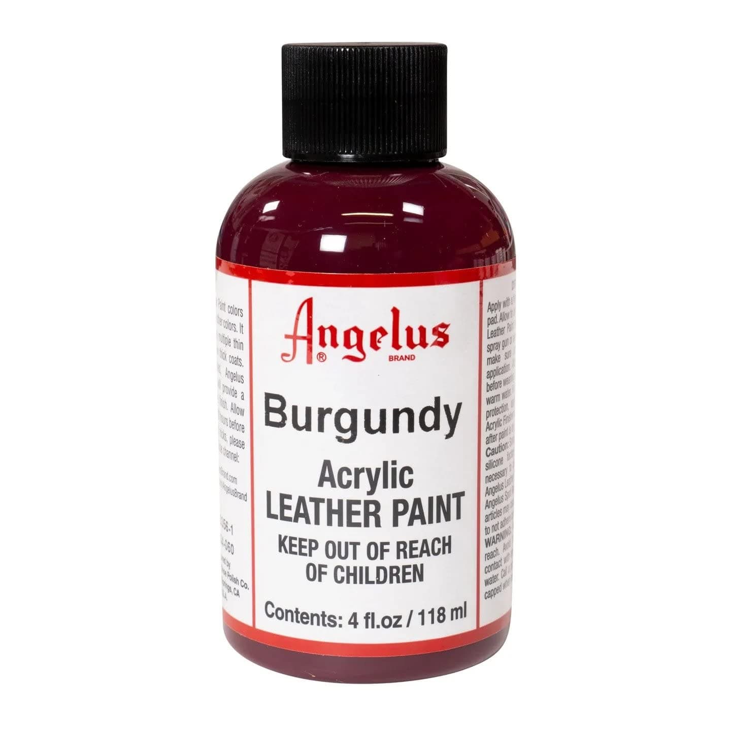 Angelus Acrylic Leather Paint Burgundy 4oz