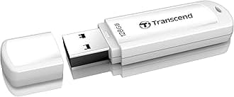Transcend JetFlash 730 128GB USB 3.2 Gen 1 (USB 5Gbps) Flash Drive, Pen Drive, 5-Year Limited Warranty, White (TS128GJF730)