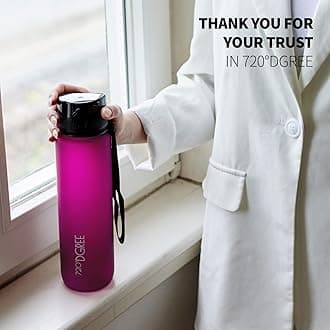 720°DGREE UberBottle Water Bottle + Sieve - 350ml, 500ml, 650ml, 1L, 1.5L, 2L, BPA Free, Leak-Proof, Reusable, Lightweight, Ideal for School, Sport, Fitness, Gym, Work