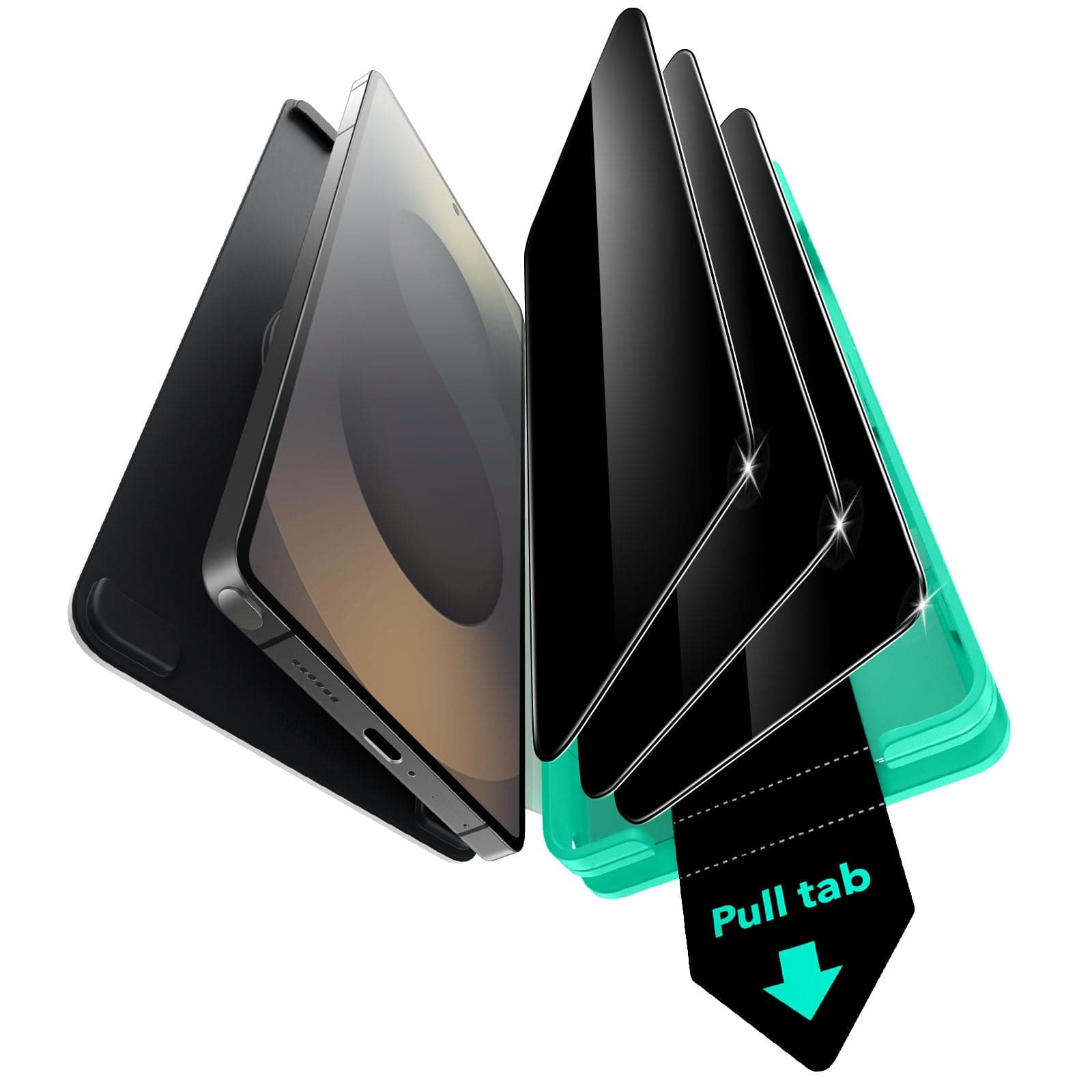 ESR 3pcs for Samsung Galaxy S25 Ultra Privacy Screen Protector, Anti-spy Anti-Scratch Tempered Glass with Easy Installation Auto Dust-Elimination Tool for Galaxy S25 Ultra, Case Friendly