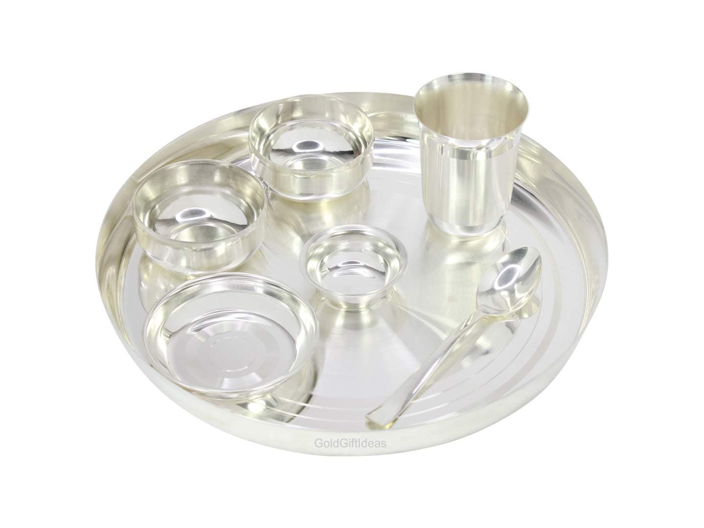 GoldGiftIdeas 12 Inch Silver Plated Dinner Set for Gift, Dinnerware Set, Buffet Dinner Set for Kitchen