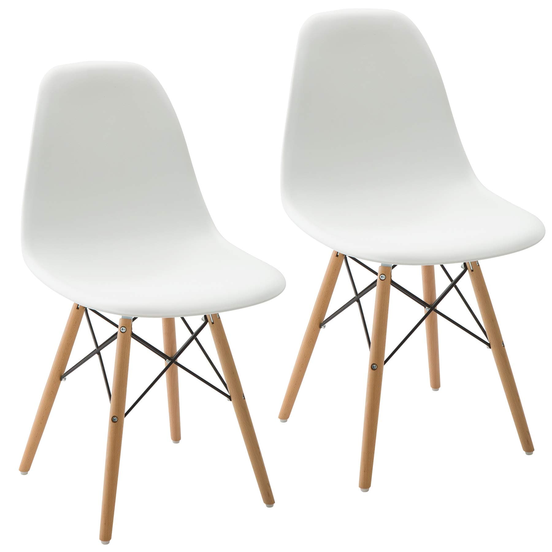 Phoenix Home Side Chair, Wood, Natual/White