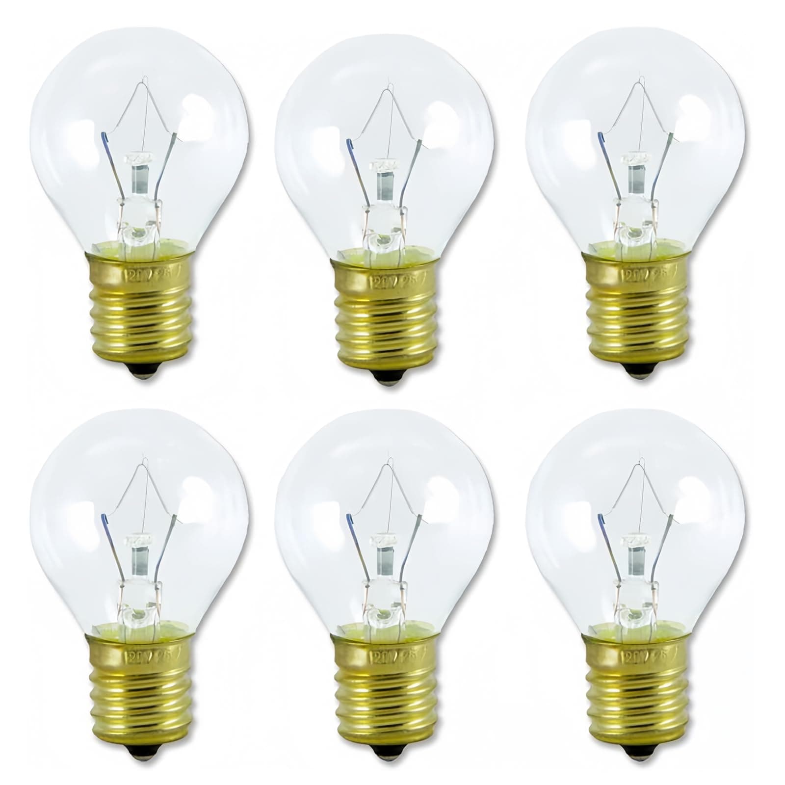 Lava Lamp Bulbs,25 Watt Original Replacement Bulbs for 14.5-Inch/20-Ounce Lava Lamp, High Temp Resistance, High-Output Heat S11 Bulb /120 Volt,Dimmable - Warm White-6 Pack