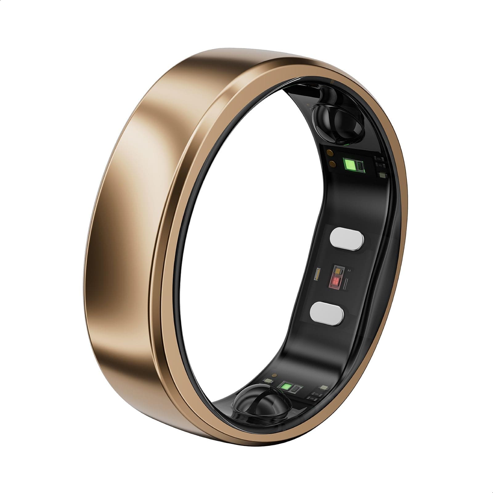 RingConn Gen 2 Air, Ultra-Thin AI Smart Ring, 10-Day Battery life, Fitness/Sleep/Stress/HR Tracker for Women&Men, No App Fee for Standard Features, iOS & Android Compatible (Size 8, Dune Gold)