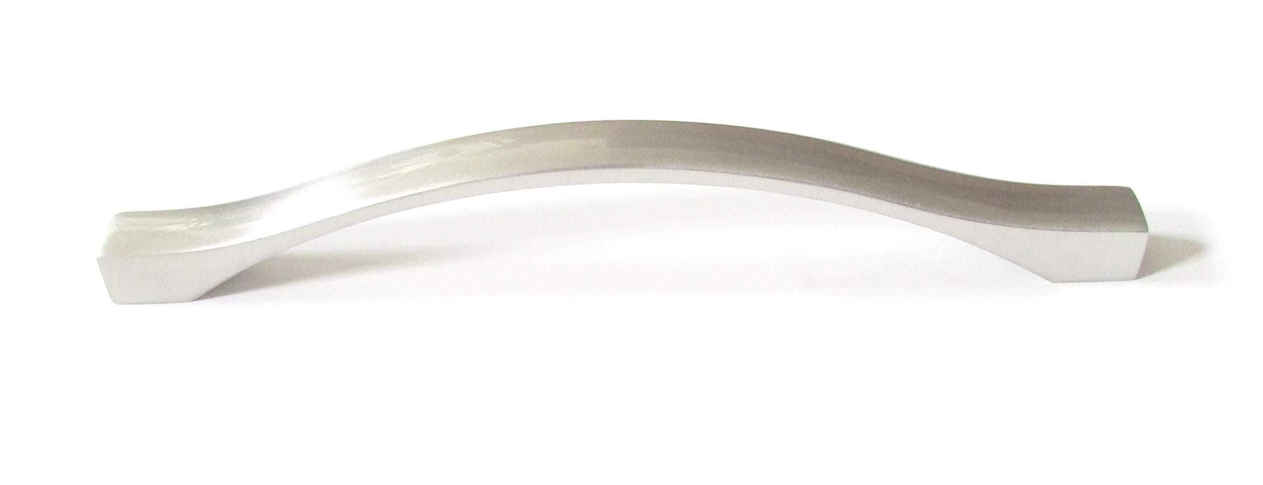 HandleMax 6" (128mm Screw CC spacing) Satin Nickel Kitchen Cabinet Dresser Drawer Handle Pull Knob Hardware, 128mm (5") Hole Centers, 57SN128, 25 Pack