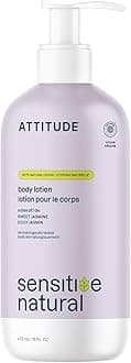 ATTITUDE Soothing Body Lotion for Dry & Sensitive Skin, With Oatmeal, EWG Verified, Dermatologist-tested & Hypoallergenic, Vegan & Cruelty-free Body Moisturizer, Chamomile, 16 Fl. Oz.