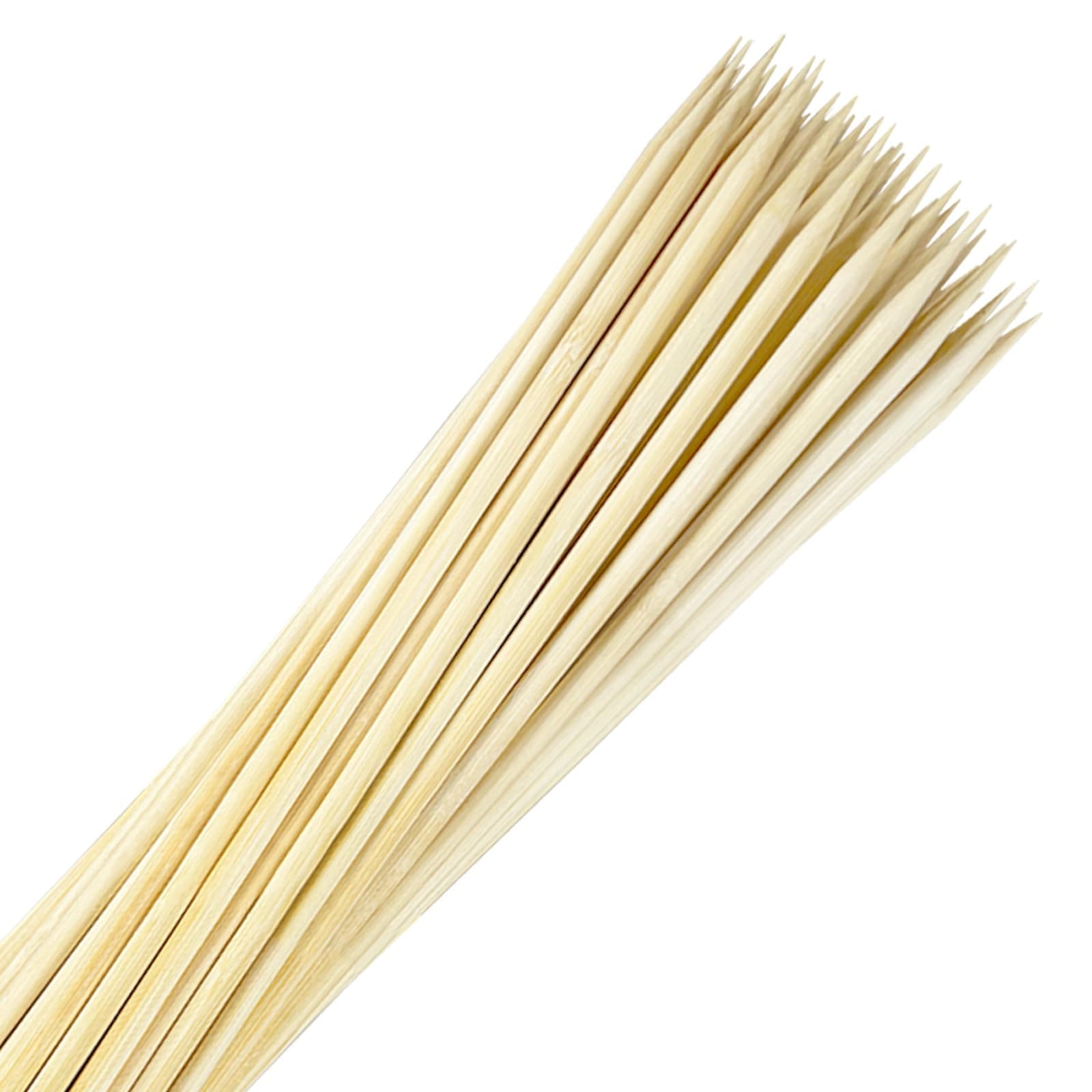 Bamboo Smores Sticks (50 Pcs), 17.5" Marshmallow Roasting For Fire Pit, 5Mm Heavy Duty Wooden Skewers Smore Hot Dog Barbecue Thick Campfire Grilling Camping Bonfire