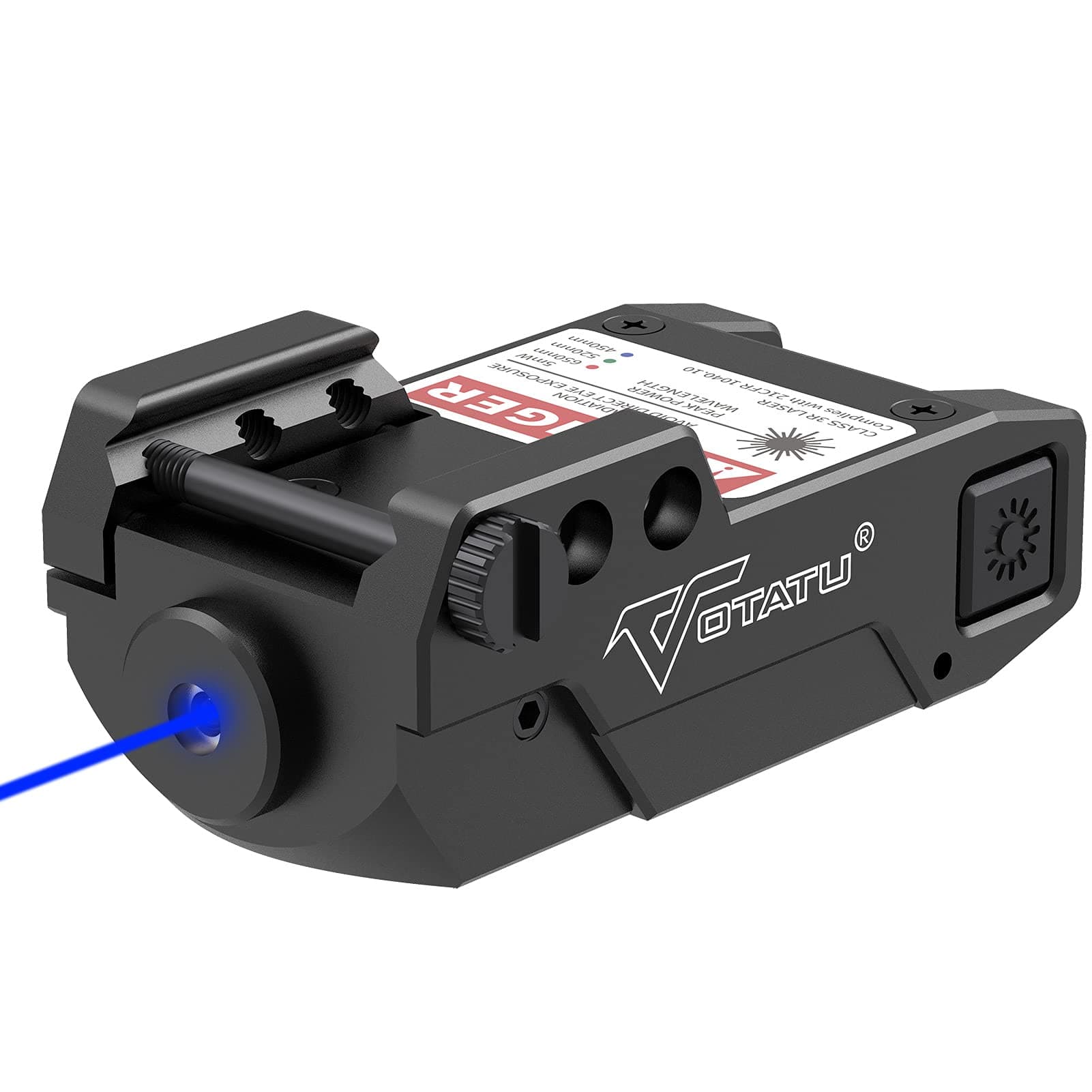 - Votatu H3L-B Blue Laser Sight, Aluminum Construction Ultra Low Profile Blue Dot Sight for Pistol Handgun Rifle, Tactical Strobe Mode Available, Magnetic USB Charging and Ambidextrous Switches