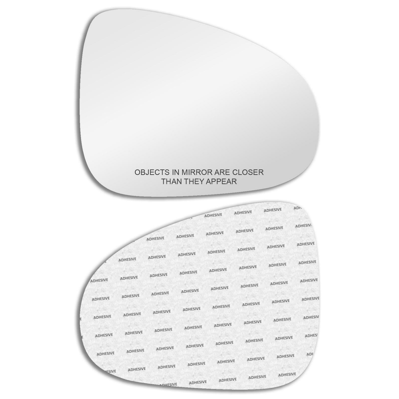 New Replacement Convex Mirror Glass with Full Size Adhesive for 2011-2017 VW Volkswagen Touareg Passenger Side View Right RH