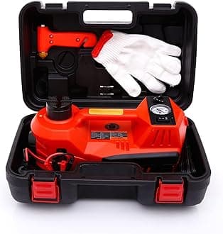 – ROGTZ Electric Hydraulic Car Jack - Upgraded 4 in 1 Floor Jack Lift Kit 5 Ton Vehicle Trailer Truck Trolley Jack Stand Tire Change and Emergency Tyre Repair Set with Air Pump