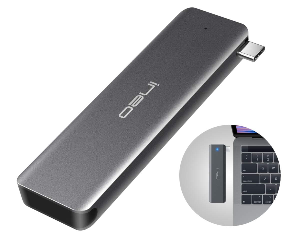 ineo USB C 3.1 Gen 2 Type-C Aluminum M.2 (B Key & B+M Key SATA) NGFF SSD External Enclosure Case for 2280 2260 2242 2230 m2 NGFF SSD Caddy [C2589-NGFF]