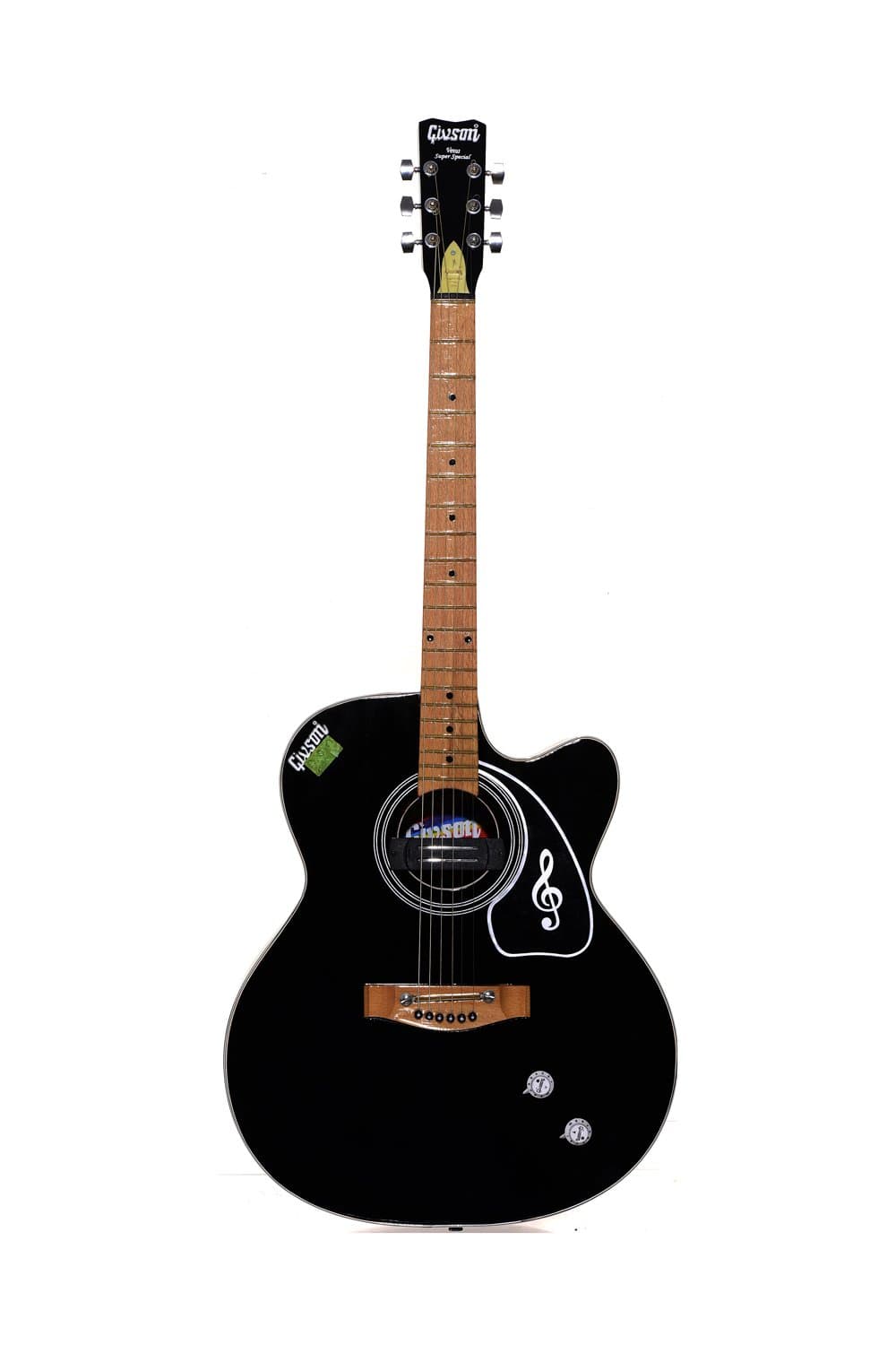 Givson Venus Super Special, 6-Strings, Semi-Electric Guitar, Right-Handed, Black, With Guitar Cover/Bag
