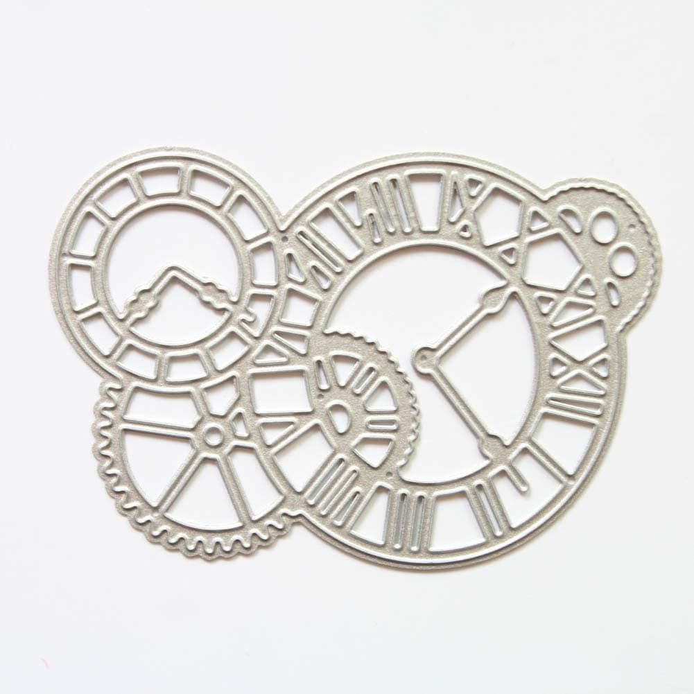 Clock Time Axis Cutting Dies Metal Stencils Scrapbooking Tool DIY Craft Carbon Steel Embossing Template for Paper Card Making