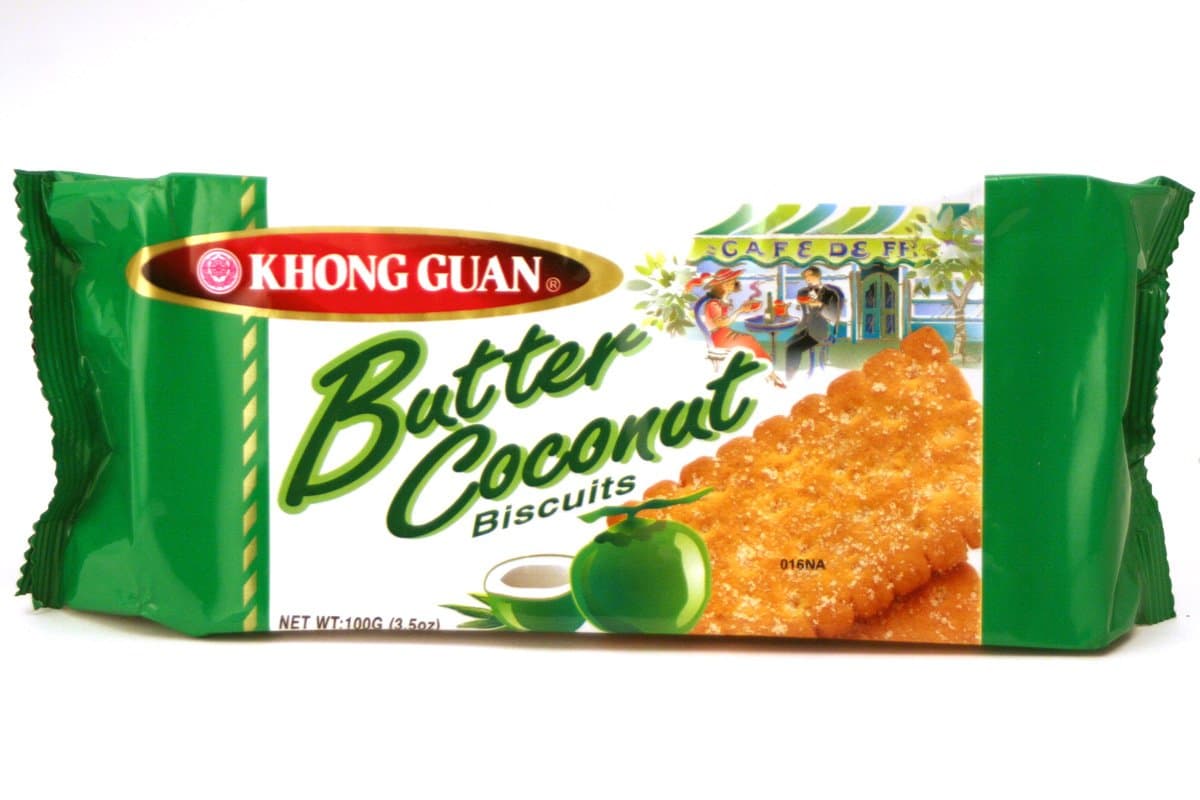 Khong Guan Butter Coconut Biscuits - 3.5oz (6 packs)