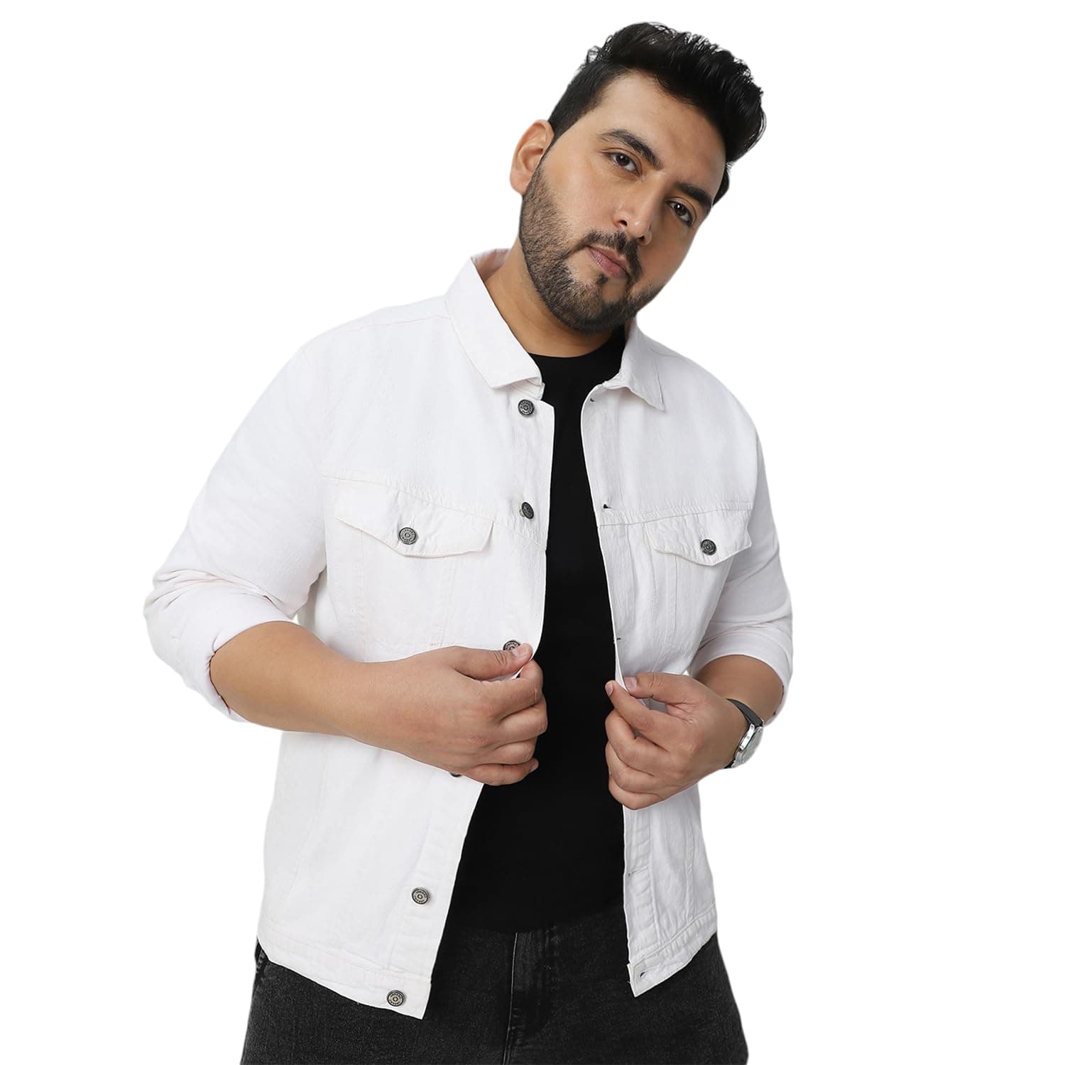 Men plusjaktp Denim Jacket (pack of 1)