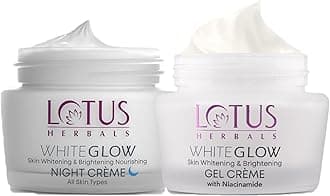 Herbals WhiteGlow Skin Whitening & Brightening Nourishing Day and Night Gel Cream Set (120g Pack of 2)