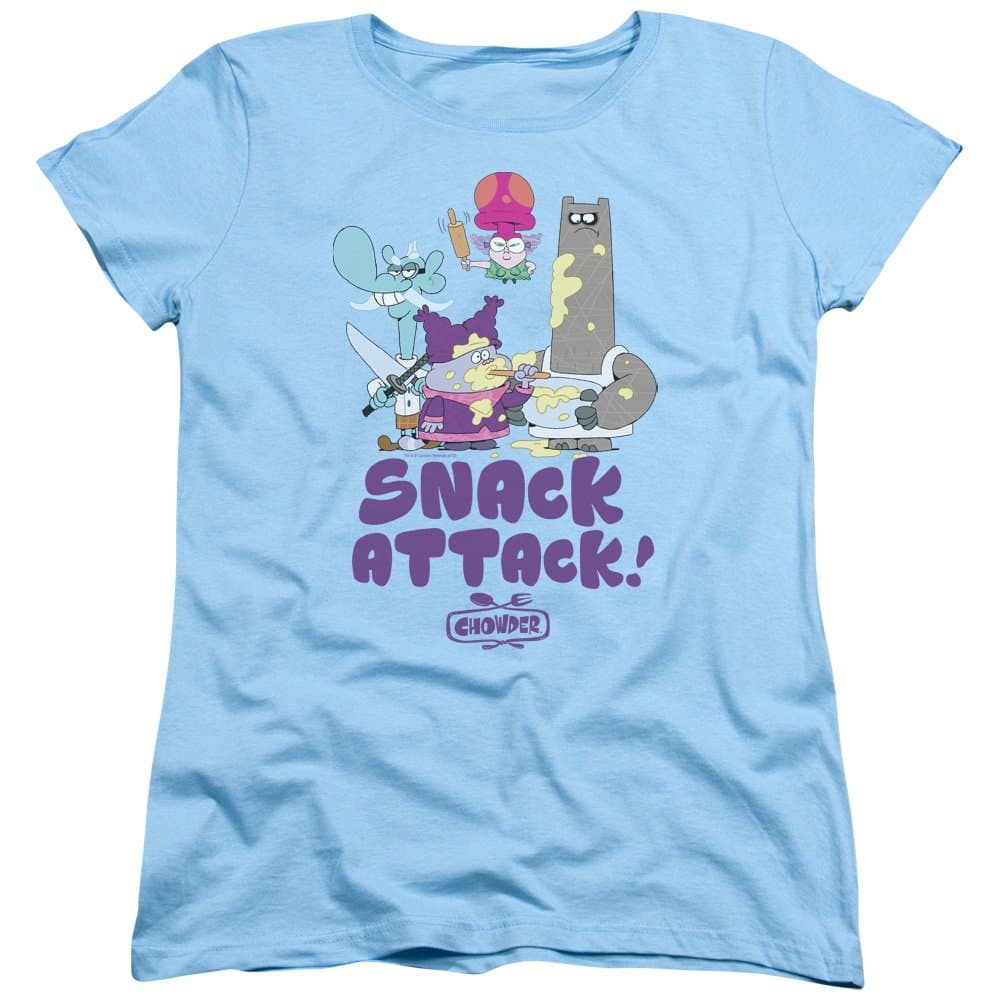 Chowder Cartoon Network Mung Daal Truffles Shnitzel Snack Attack Women's T-Shirt Blue