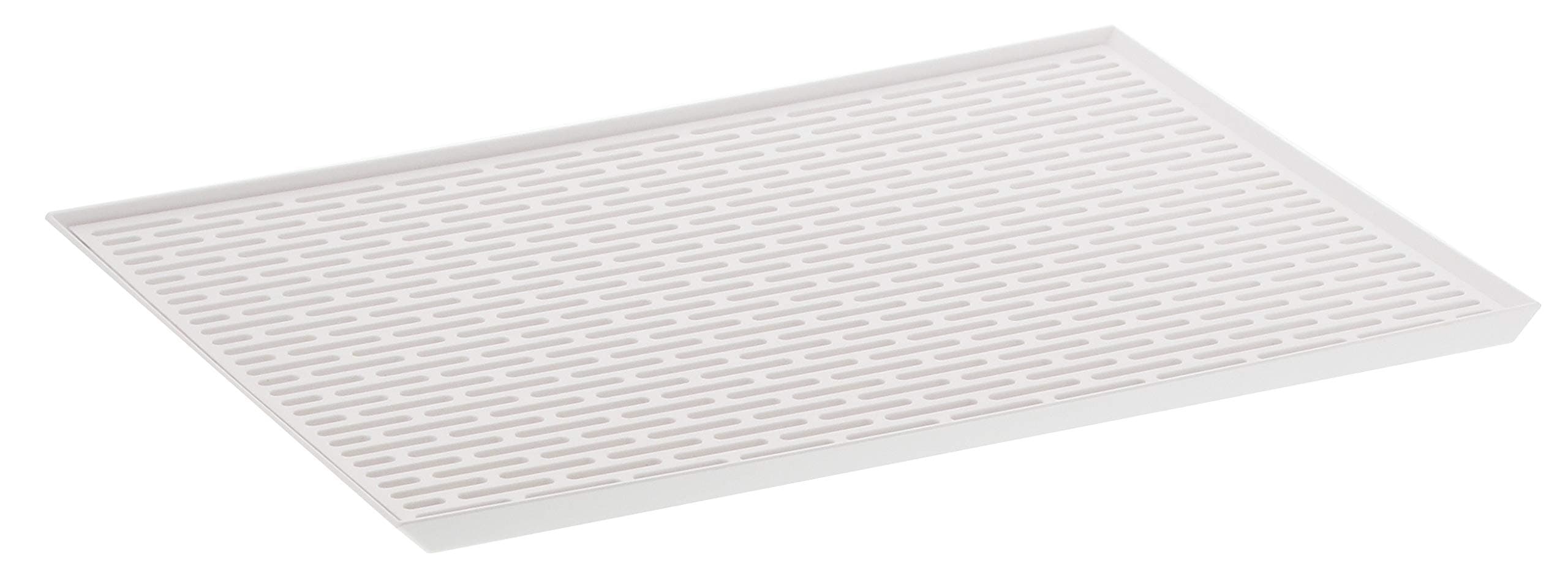 Yamazaki Home Sink-Side Draining Mat-Kitchen Dish Rack Tray Drainer, One Size, White