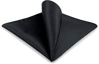 S&W SHLAX&WING Mens Pocket Square Solid Color Plain Blue Red Grey Large for Suit