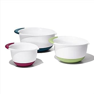 Plastic Good Grips 3-Piece Mixing Bowl Set with Red/Green/Blue Handles