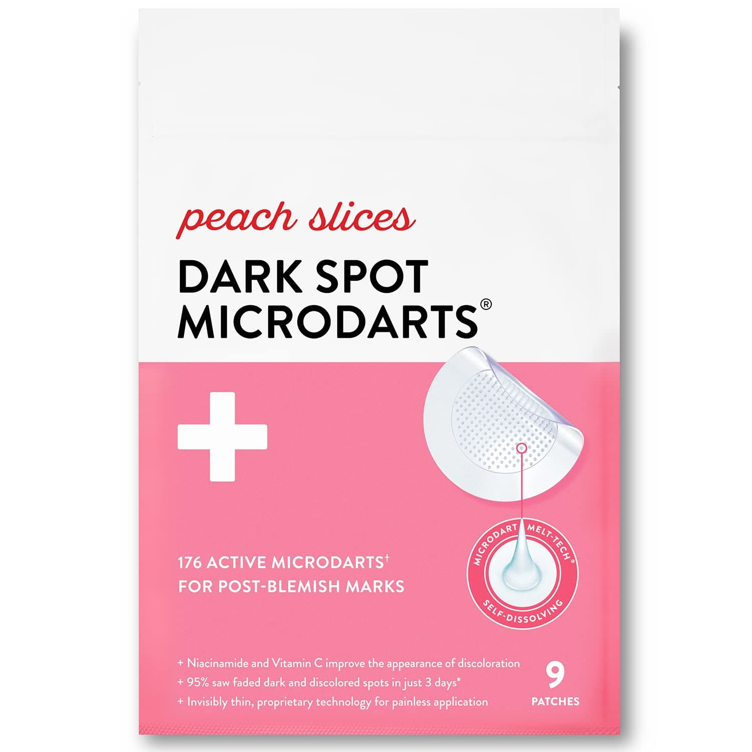 Dark Spot Micro Darts | For Dark Spots, Post-Blemish Redness, & Hyperpigmentation | Self-Dissolving | Niacinamide, Vitamin C, Hyaluronic Acid, and Cica | Vegan/Cruelty Free | 9 Patches