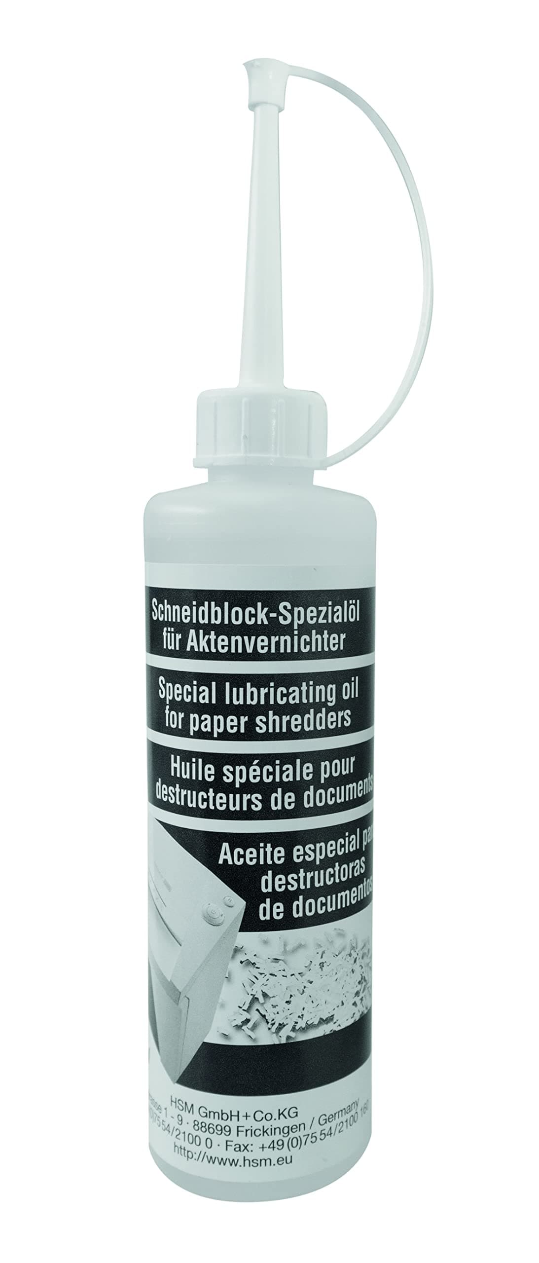 HSM Special Lubrication Oil for Shredder, 250 ml