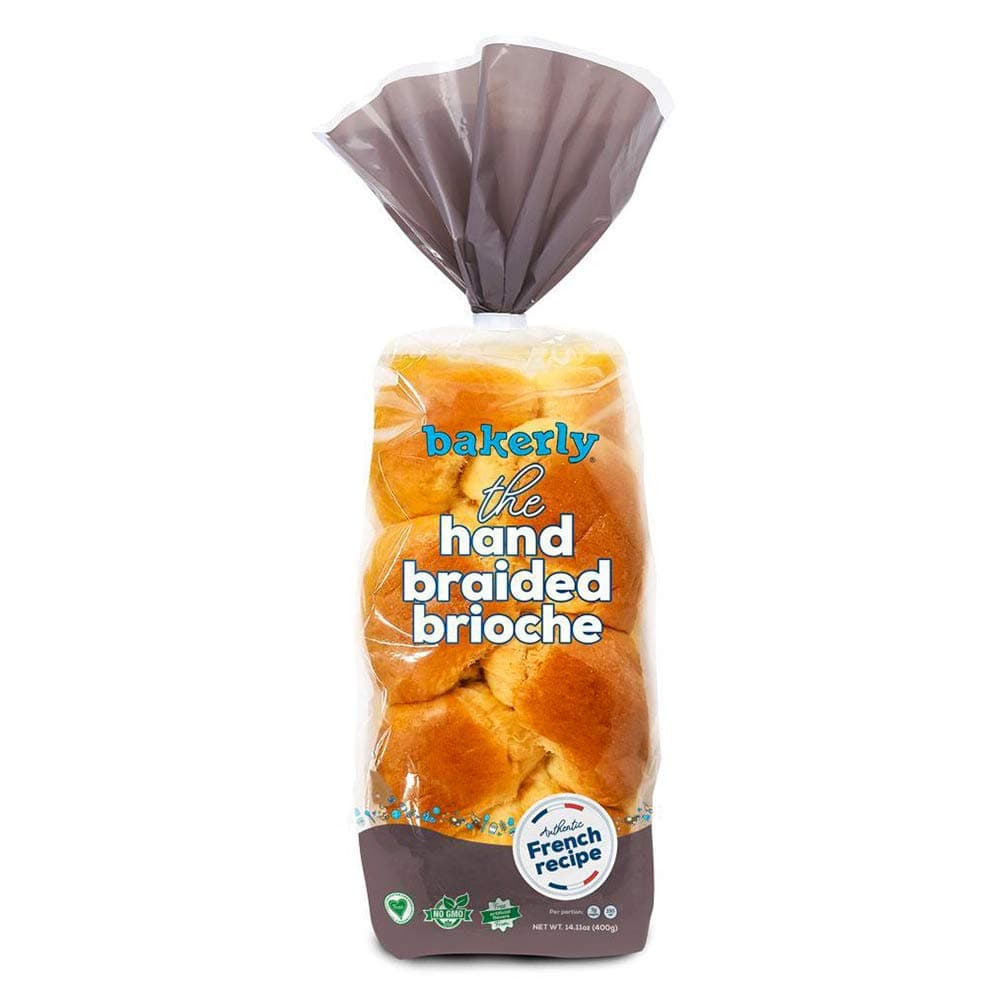 bakerly Hand Braided Brioche Pack of 2, 1-Count (2 Total Hand Braided Brioche Loaves)