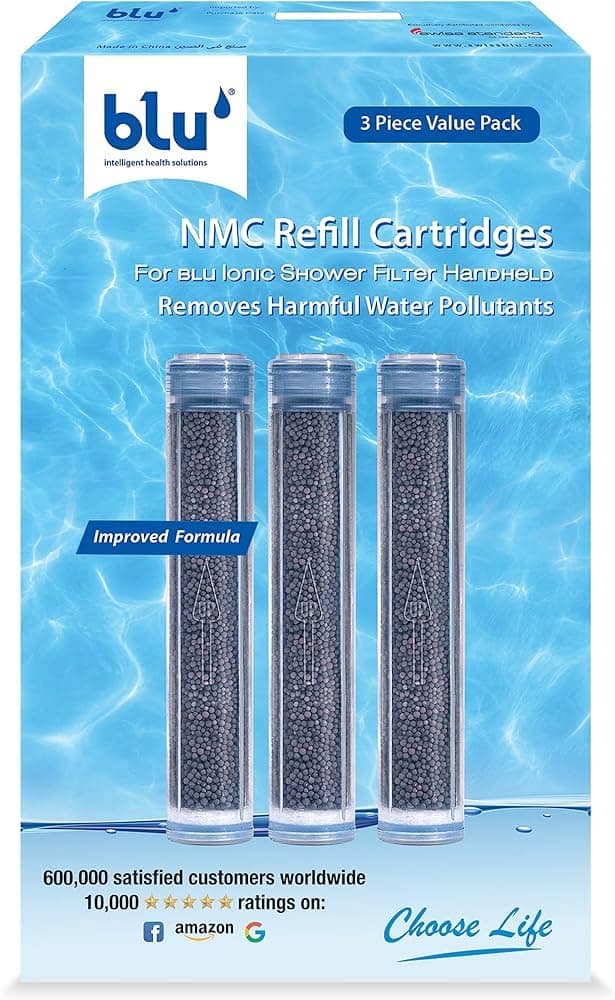 Blu - NMC Refill Cartridges For Ionic Shower Filter Handheld - 3 Piece Value Pack