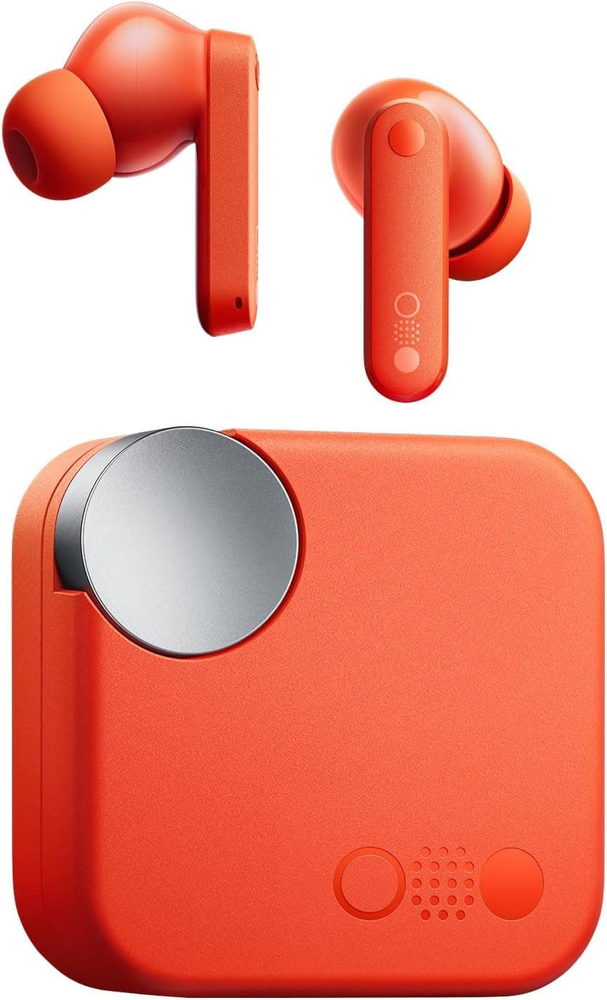 CMF BY NOTHING Buds Wireless Earbuds,42dB Active Noise Cancellation,35.5H Playtime IP54 Waterproof Earphones,Bluetooth 5.3 Dual-Device Connection in Ear Headphones for iPhone & Android (Orange)