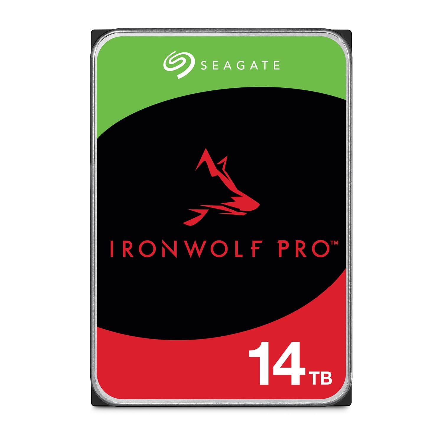IronWolf Pro, 14 TB, Enterprise NAS Internal HDD –CMR 3.5 Inch, SATA 6 Gb/s, 7,200 RPM, 256 MB Cache for RAID Network Attached Storage (ST14000NT001)
