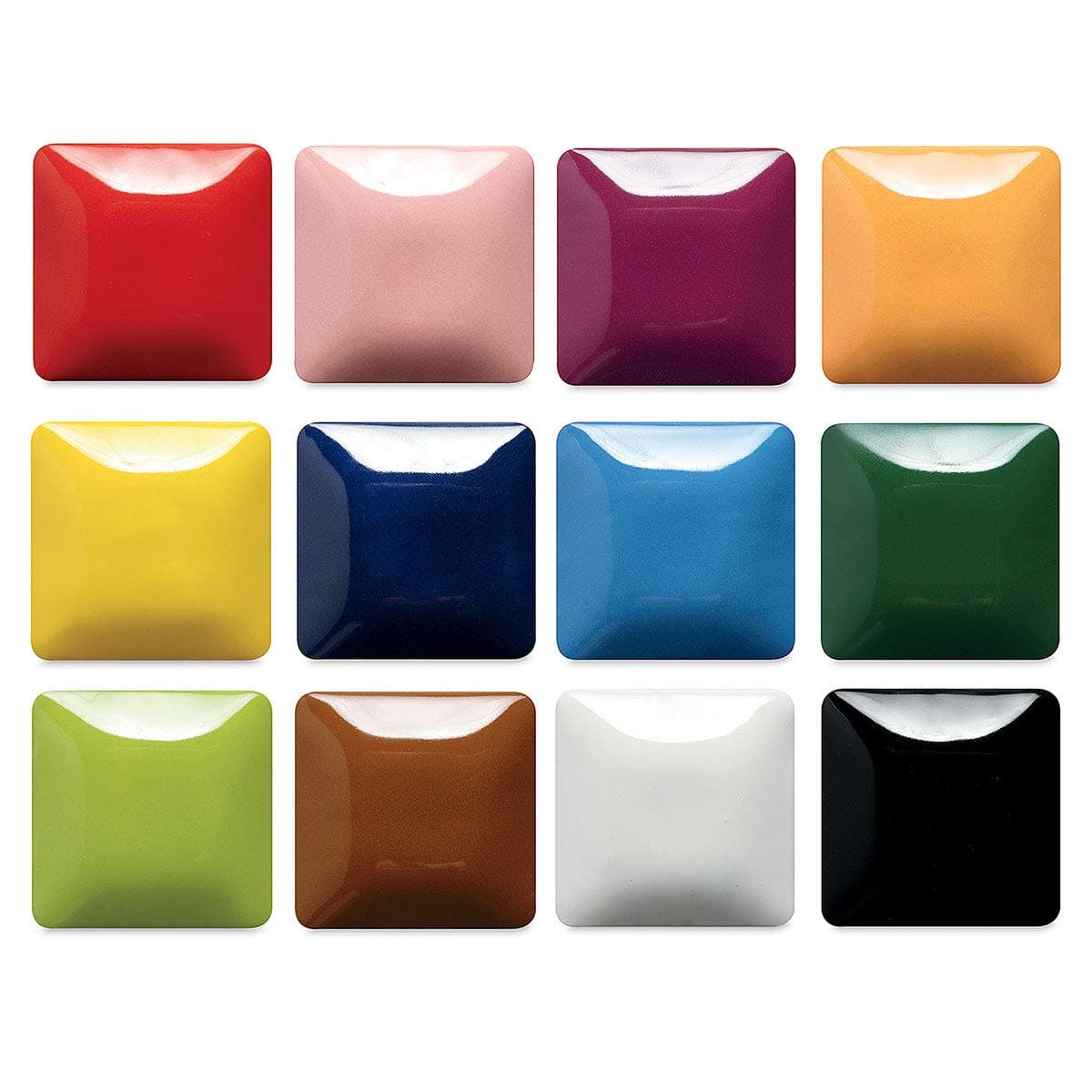 Stroke and Coat Wonderglaze for Bisque Set #3 - Set of 12 Assorted Colors in 2 Oz Bottles