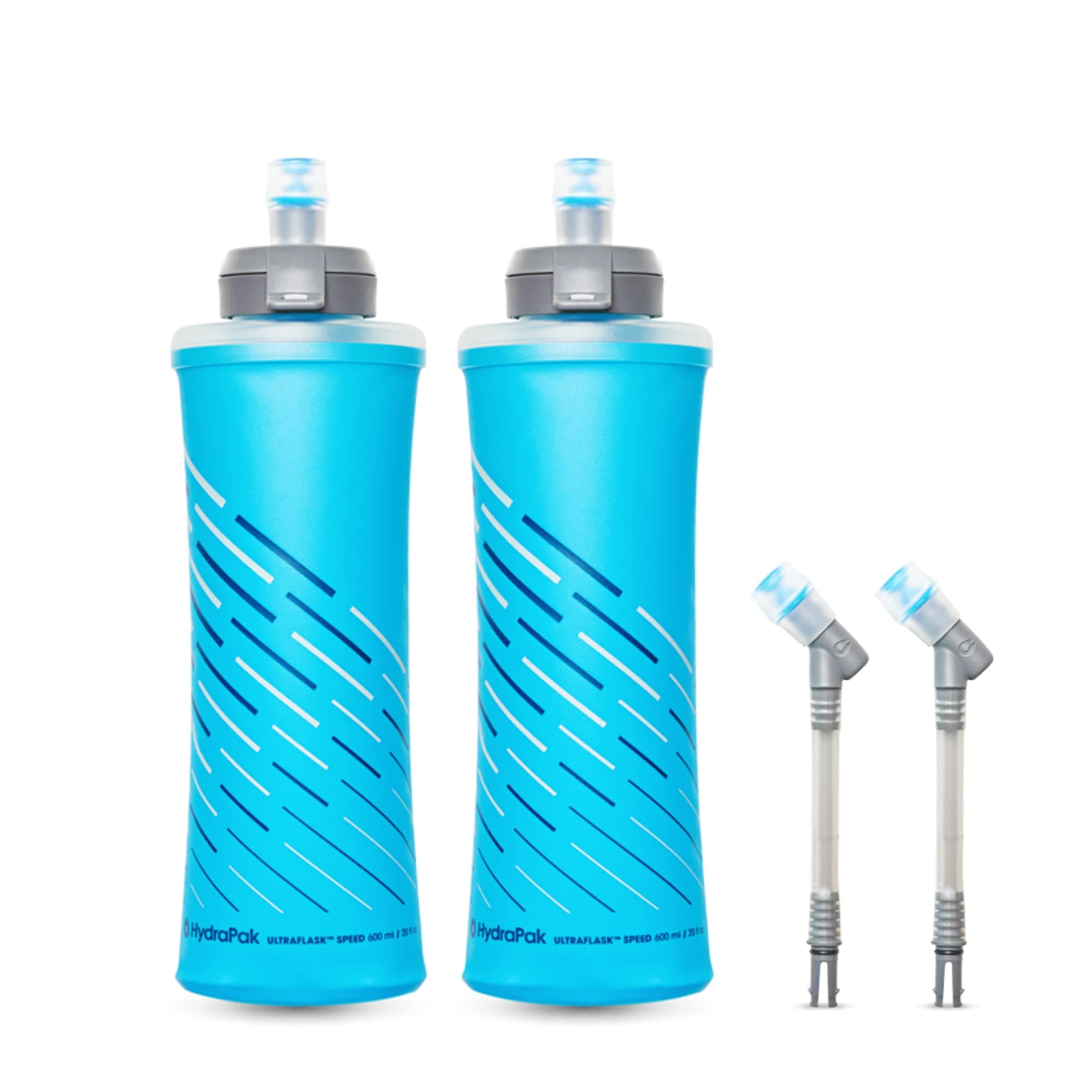 HydraPak UltraFlask Speed (500ml or 600ml) - Collapsible Soft Flask Water Bottle for Hydration Vests and Running Packs with Easy Open Cap