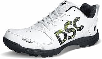 DSC Men's Beamer Cricket ShoesDSC Beamer Cricket Shoes Size 8 UK (Fluro Yellow-White), Beamer-Fluro Yellow-White-8