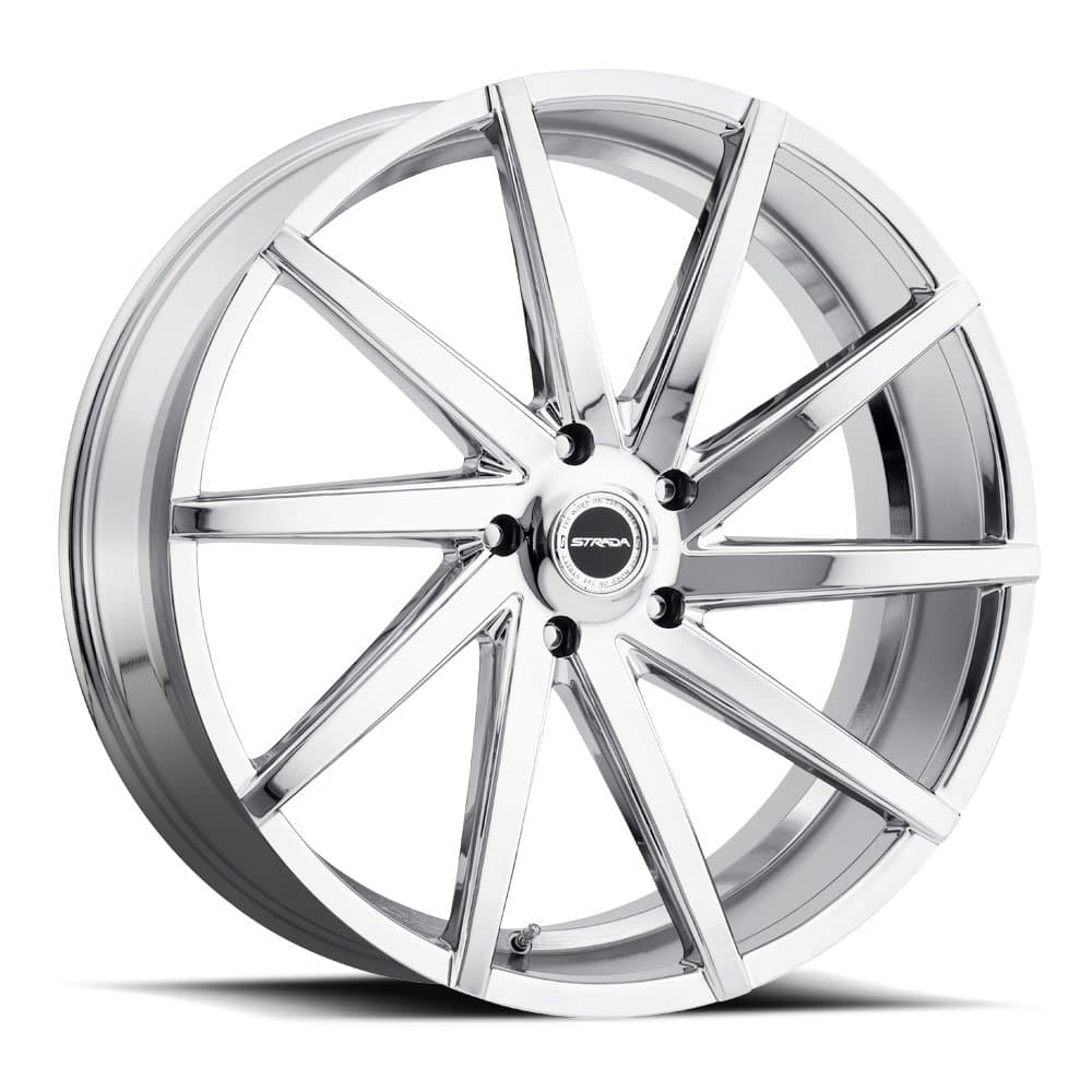 20" Inch Strada Sega Chrome Wheels Rims Only | Set of 4 | Fits Audi Mercedes BMW Infiniti Dodge Cadillac Chevy Ford Lexus Tesla Nissan Hyundai