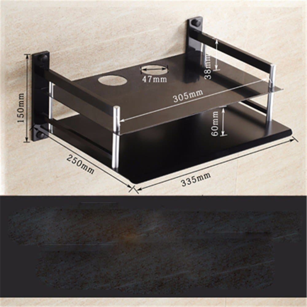 Wall Mount Shelf Bracket/Holder/ Stand for TV Box, Router, Set Top Box, Top Box Holder,Aluminum Material