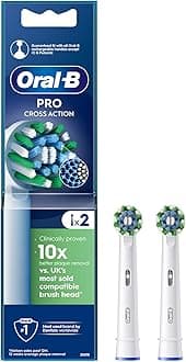 ORIGINAL Cross Action Electric Toothbrush Soft Replacement Brush Heads [10X POWERFUL THAN COMPATIBLE PRODUCTS] For Vitalty,Pro,Smart Series, 2 refills, Deep clean between teeth